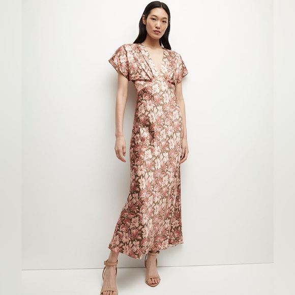 Veronica Beard Dresses & Skirts - Veronica Beard Seymour Stretch-Silk Dress in Deep Ochre NWOT